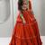 Rust Orange Navratri Gamthi Work Cotton Blend Lehenga Choli with Designer Koti For Garba