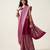Maroon ajrakh printed cotton saree