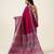 Maroon ajrakh printed cotton saree