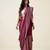 Maroon ajrakh printed cotton saree