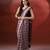 Maroon grey ajrakh printed cotton saree