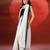 White teal blue handloom khadi saree