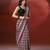 Maroon grey ajrakh printed cotton saree
