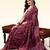 Maroon wine ajrakh printed cotton saree