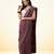 Maroon wine ajrakh printed cotton saree