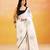 White printed handloom khadi saree