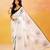 White printed handloom khadi saree