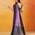 Lavender block printed handloom khadi saree