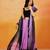 Lavender block printed handloom khadi saree