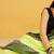 Lime green block printed handloom khadi saree
