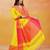Yellow orange handloom khadi saree