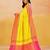 Yellow orange handloom khadi saree