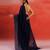 Navy blue stripes handloom khadi saree