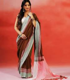 Multicolor handloom khadi saree