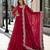red faux georgette readymade anarkali suit with embroidery & Sequin work