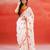 Ivory floral printed handloom khadi saree