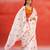 Ivory floral printed handloom khadi saree