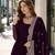 purple faux georgette readymade anarkali suit with embroidery & Sequin work
