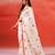 Ivory floral printed handloom khadi saree