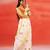Ivory floral printed handloom khadi saree