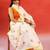 Ivory floral printed handloom khadi saree