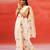 Ivory floral printed handloom khadi saree