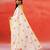 Ivory floral printed handloom khadi saree