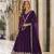 purple faux georgette readymade anarkali suit with embroidery & Sequin work