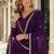 purple faux georgette readymade anarkali suit with embroidery & Sequin work