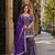 purple viscose readymade suit with embroidery & zari Sequin work