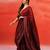 Maroon stripes handloom khadi saree