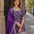 purple viscose readymade suit with embroidery & zari Sequin work