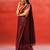 Maroon stripes handloom khadi saree