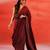 Maroon stripes handloom khadi saree