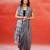 Charcoal grey handloom khadi saree