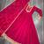 pink faux georgette readymade anarkali suit with embroidery & sequence work