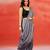 Charcoal grey handloom khadi saree
