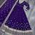 purple faux georgette readymade anarkali suit with embroidery & Sequin work