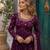 maroon chinon readymade suit with embroidery & Sequin work