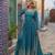 blue chinon readymade suit with embroidery & Sequin work