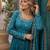 blue chinon readymade suit with embroidery & Sequin work