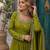mustard chinon readymade suit with embroidery & Sequin work