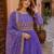 lavender georgette readymade anarkali suit with embroidery & Sequin work