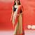 Biscuit beige red handloom khadi saree