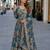 blue silk blend readymade anarkali suit with embroidery & sequence work