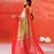 Biscuit beige red handloom khadi saree