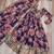 violet silk blend readymade anarkali suit with embroidery & sequence work