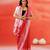 Crimson red handloom khadi saree
