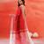 Crimson red handloom khadi saree