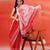 Crimson red handloom khadi saree